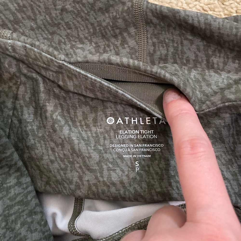 Athleta Elation Tight / Legging Olive Green S - Picture 3 of 6